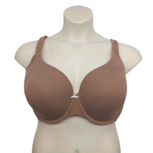 Cacique Lane Bryant Womens Bra T Shirt Cotton Blend Size 46DDD Brown Tan